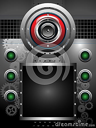 Abstract background with loudspeaker Vector Illustration