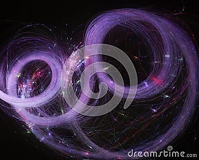 Abstract background. Luminous swirling. Elegant glowing. Sparking particle. Glint lines. Stock Photo