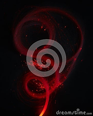 Abstract background. Luminous swirling. Elegant glowing. Sparking particle. Glint lines. Stock Photo
