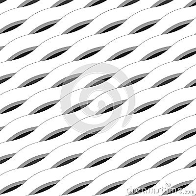 Abstract background made wavy tape and lines. Vector Illustration