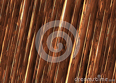 Abstract background with metal diagonal copper golden metallic backdrop. Golden movement with manga speed of lights Stock Photo