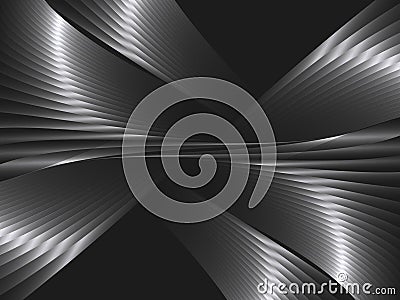 Abstract background with metal waves Vector Illustration