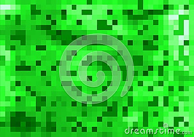 Abstract background minecraft green gradient geometric crystal mosaic Stock Photo