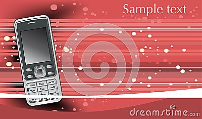 Abstract background with mobile cell phone Vector Illustration