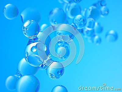 Abstract background with a molecules of water. Stock Photo