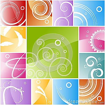Abstract Background Mosaic Vector Illustration