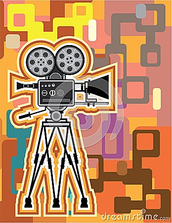 Abstract Background Movie Projector Film camera Vector Vector Illustration