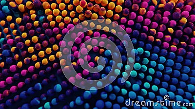 Abstract background with multicolored balls. Colorful swirl abstract background. Stock Photo