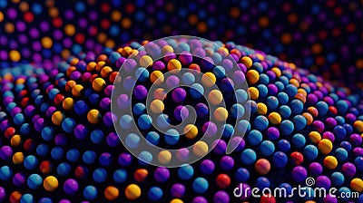 Abstract background with multicolored balls. Colorful swirl abstract background. Stock Photo