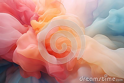 Abstract background of multicolored crepe paper or silk fabric Stock Photo