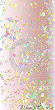 Abstract background with multicolored falling confetti. Vector illustration. Cartoon Illustration
