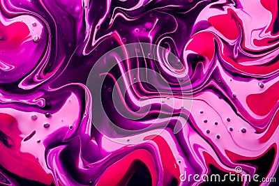 Abstract background of multicolored liquid paint swirls Stock Photo