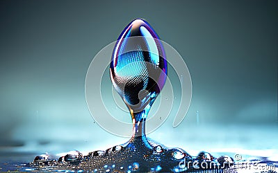Abstract background, multicolored water drops macro design wallpaper Cartoon Illustration