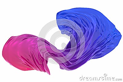 Abstract background of multicolored wavy shape. 3d rendering image Stock Photo