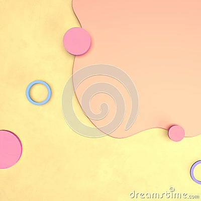 Abstract background with multiple designs 3D render Stock Photo