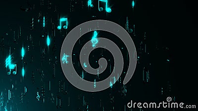 Abstract background with musical notes Stock Photo