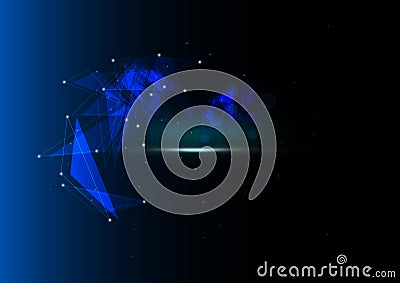 Abstract background N.3,triangle elements, artistic, dark gradient, vectors for design, Vector Illustration