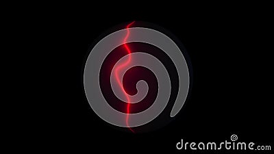 Abstract background with neon sphere, computer generated. 3d rendering dark ball with colorful rings Stock Photo