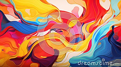 Abstract background neurographic, multicolours, chaotic shapes, liquir shapes created with Generative AI Stock Photo