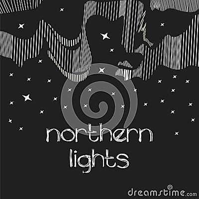 Abstract background, northern light, polar, geometric Vector Illustration