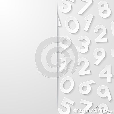 Abstract background with numbers Vector Illustration