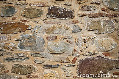 Abstract background from old byzantine colorful masonry, wall, horizontal Stock Photo