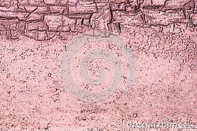 Abstract background of old damaged purple paint on the wall. Stock Photo