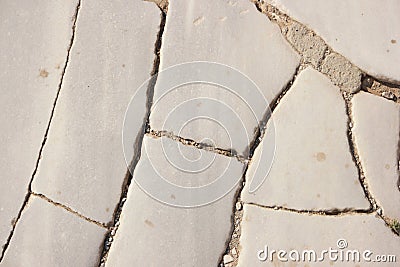 Abstract background of old marble cobblestone pavement. Stock Photo