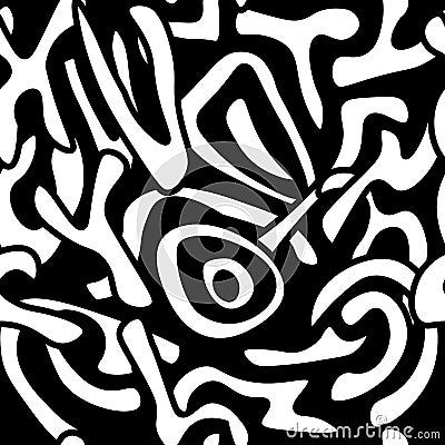 Abstract background pattern black white outline modern fashion stylish designershapes stylized Vector Illustration