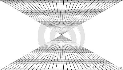 Abstract background with a perspective grid. Vector Illustration