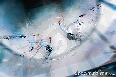 Abstract background. Photography with a sporty style. The illusion of an active lifestyle. Banner for business. Computer graphics Stock Photo