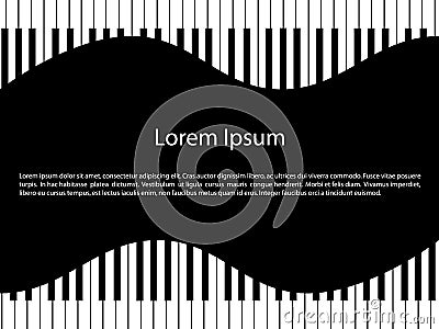 Abstract background with piano keys. Vector Illustration