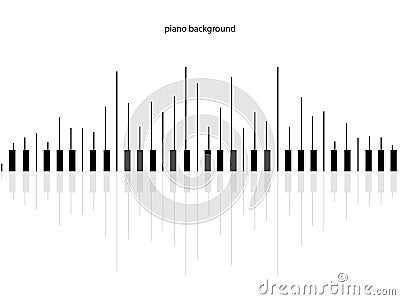 Abstract background with piano keys. Vector Illustration