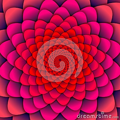 Abstract background. Pink spiral flower pattern. Abstract Lotus Flower. Esoteric Mandala Symbol. Vector Illustration