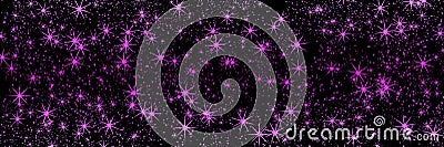 Abstract background with pink star waves of energy Cartoon Illustration