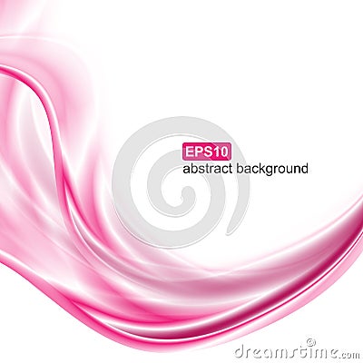 Abstract background. Pink waves on white background for presentation, website, flyers, brochures. Vector Illustration