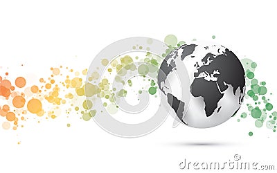 Abstract background and planet earth Vector Illustration