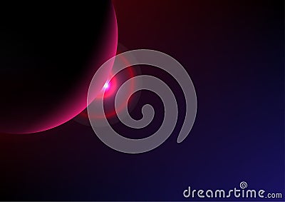 Abstract background planet star galaxy aura ring flare technology network communication vector illustration Vector Illustration