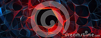 abstract background with polygons and tiangles , in style of dark with orange, generative AI Stock Photo