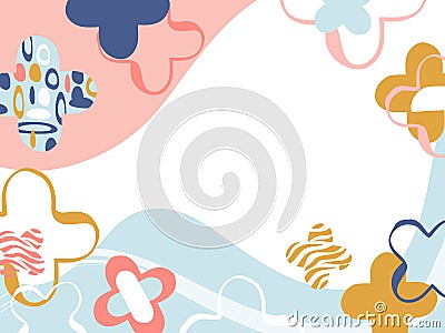 Abstract background positive shape and wave, Vector illustration Vector Illustration