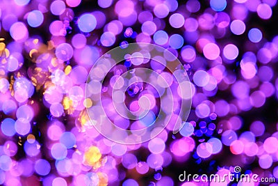 Abstract background purple and blue bokeh for decorative festive merry christmas Stock Photo