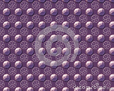 abstract background of purple spheres Cartoon Illustration