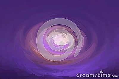 Abstract Background Purple Vortex, Whirlpool; Oil Painting Water Whirl, Ripple Stock Photo