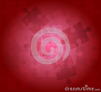 Abstract background puzzle pattern red color Vector Illustration