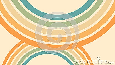 Abstract background of rainbow groovy Wavy Line design in 1970s Hippie Retro style. Vector pattern ready to use for cloth, textile Vector Illustration
