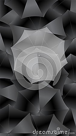 Abstract background. Random structure with umbrellas. Ðœector design for mobile Vector Illustration