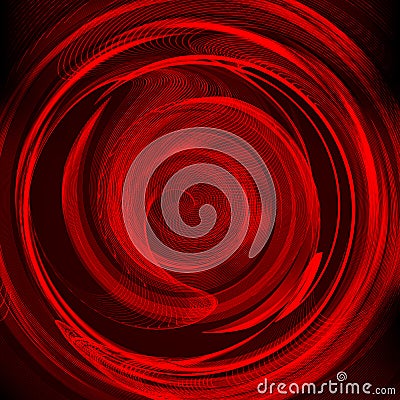 Abstract background-red colored abstract twisted shape. Computer Vector Illustration