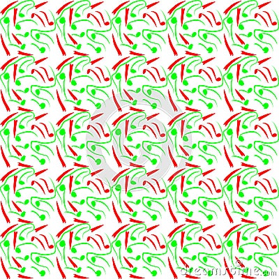 Abstract background of red and green zodiacs Cartoon Illustration