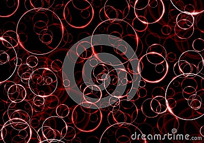 Abstract background with red light rings Stock Photo