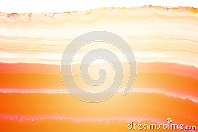 Abstract background, red and orange agate striped mineral cross section with sunbeam Stock Photo